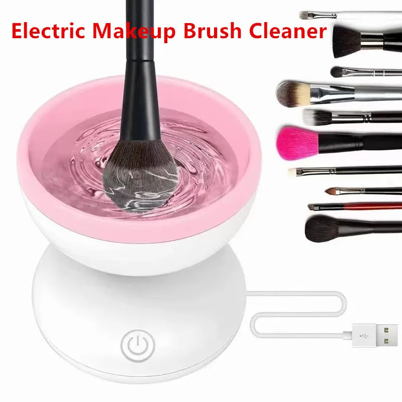 Portable White Electric Makeup Brush